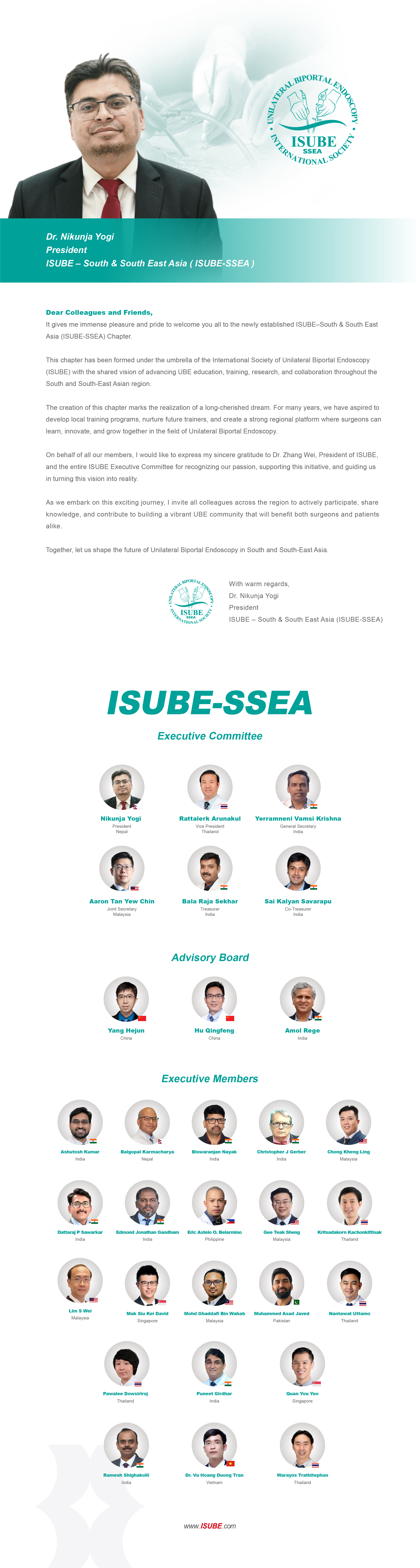 ISUBE-SSEA Chapter introduction and committee members
